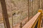Great views and peaceful sounds from the lower lookout deck